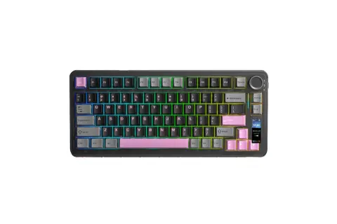 AULA S75Pro Gaming Keyboard (Black+Pink)