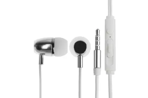 BYZ Earphone S872 3.5MM (Silver-White)