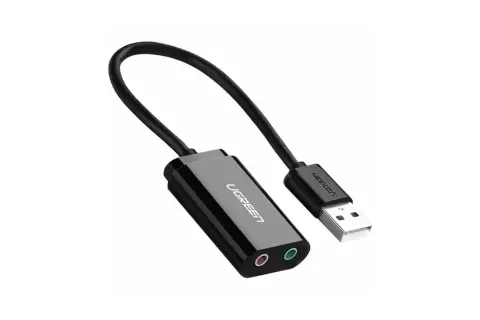 UGREEN USB 2.0 External Sound Adapter (Black) 30724