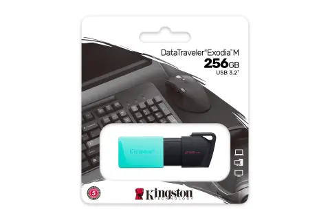 USB Flash Kingston 256GB USB 3.2 Gen 1 DataTraveler Exodia M (Black + Teal)
