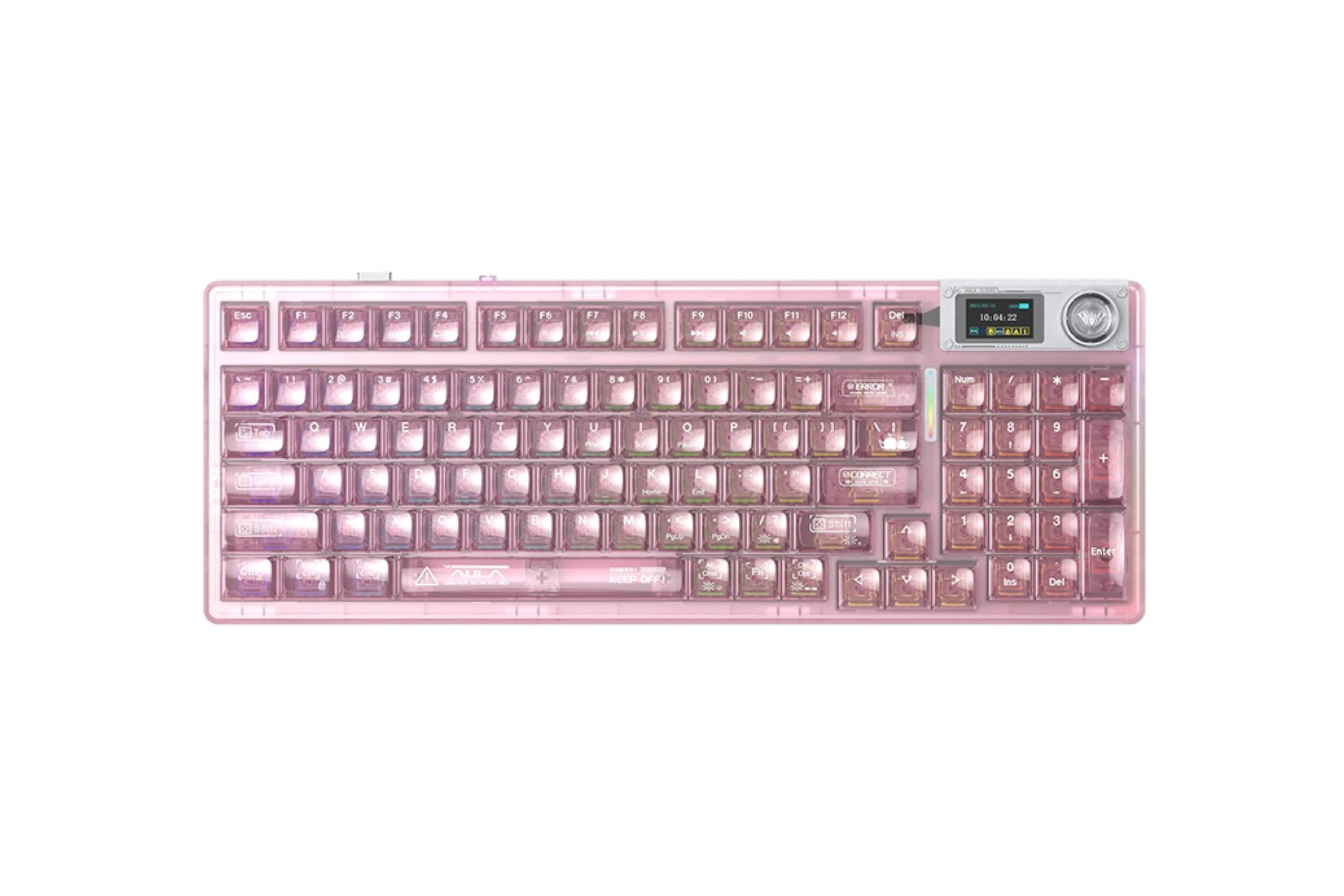 AULA F98PRO V3 Gaming Keyboard(Pink)