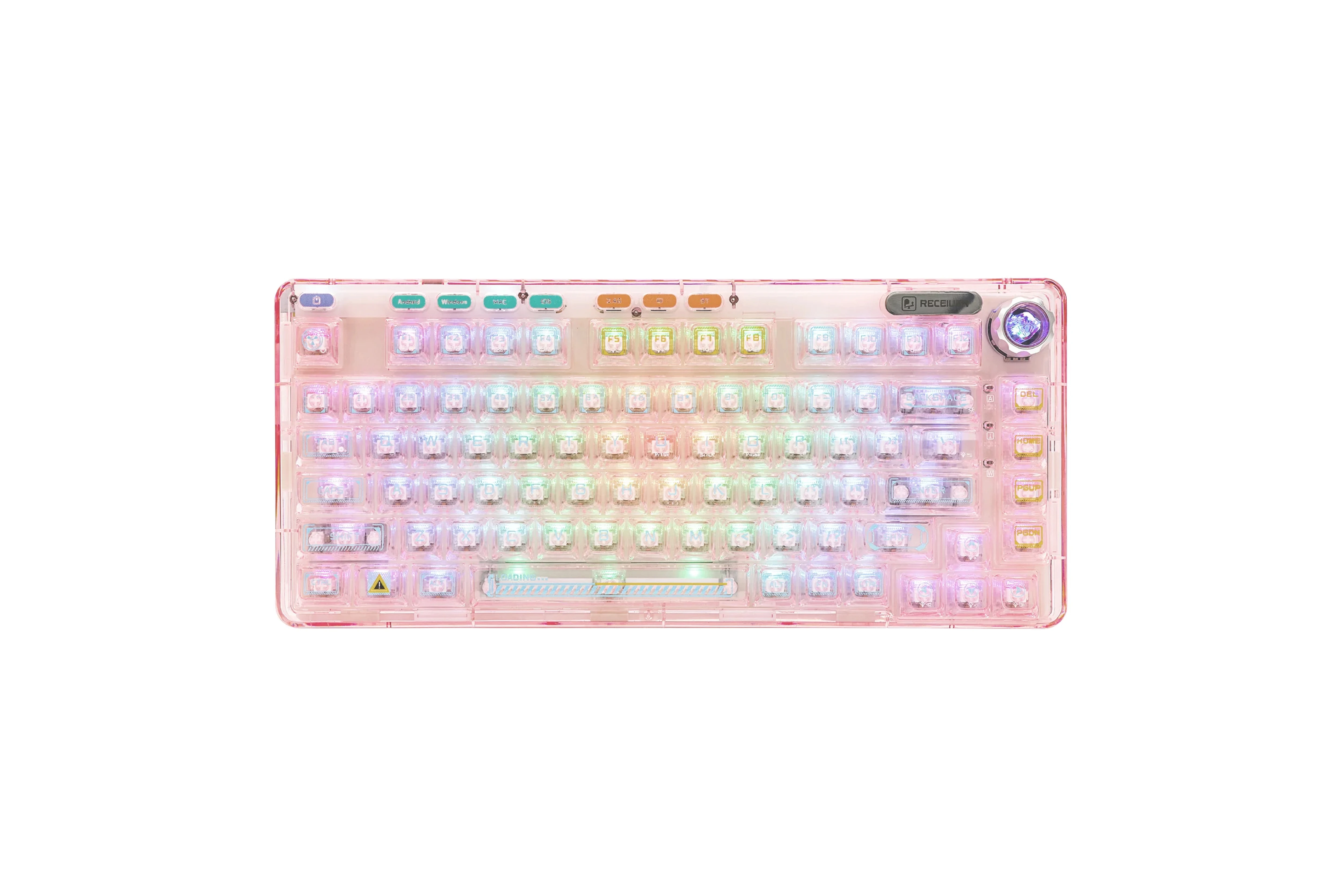 AULA F81 Gaming Keyboard (Pink)