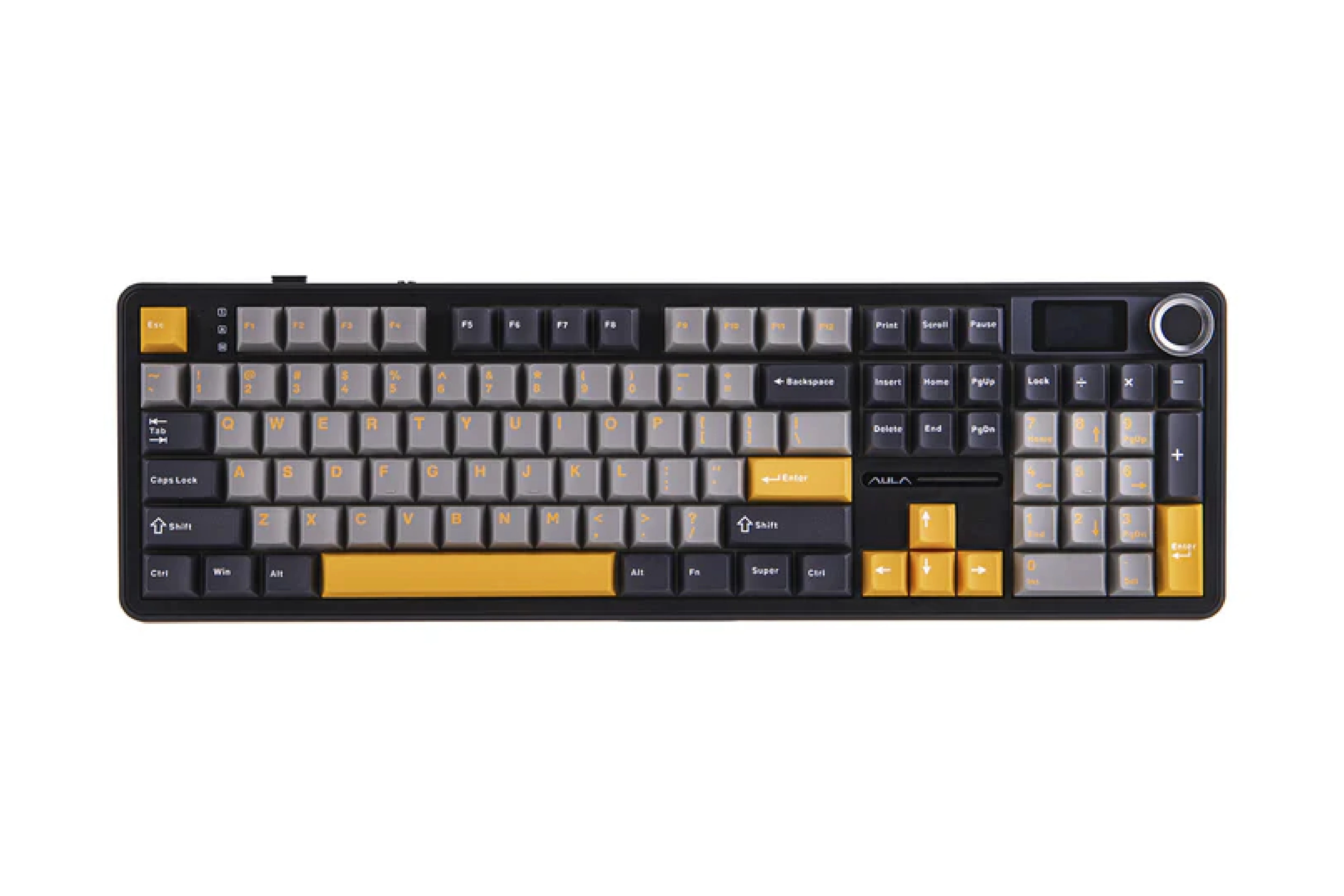 AULA F108PRO Gaming Keyboard (Grey Yellow)