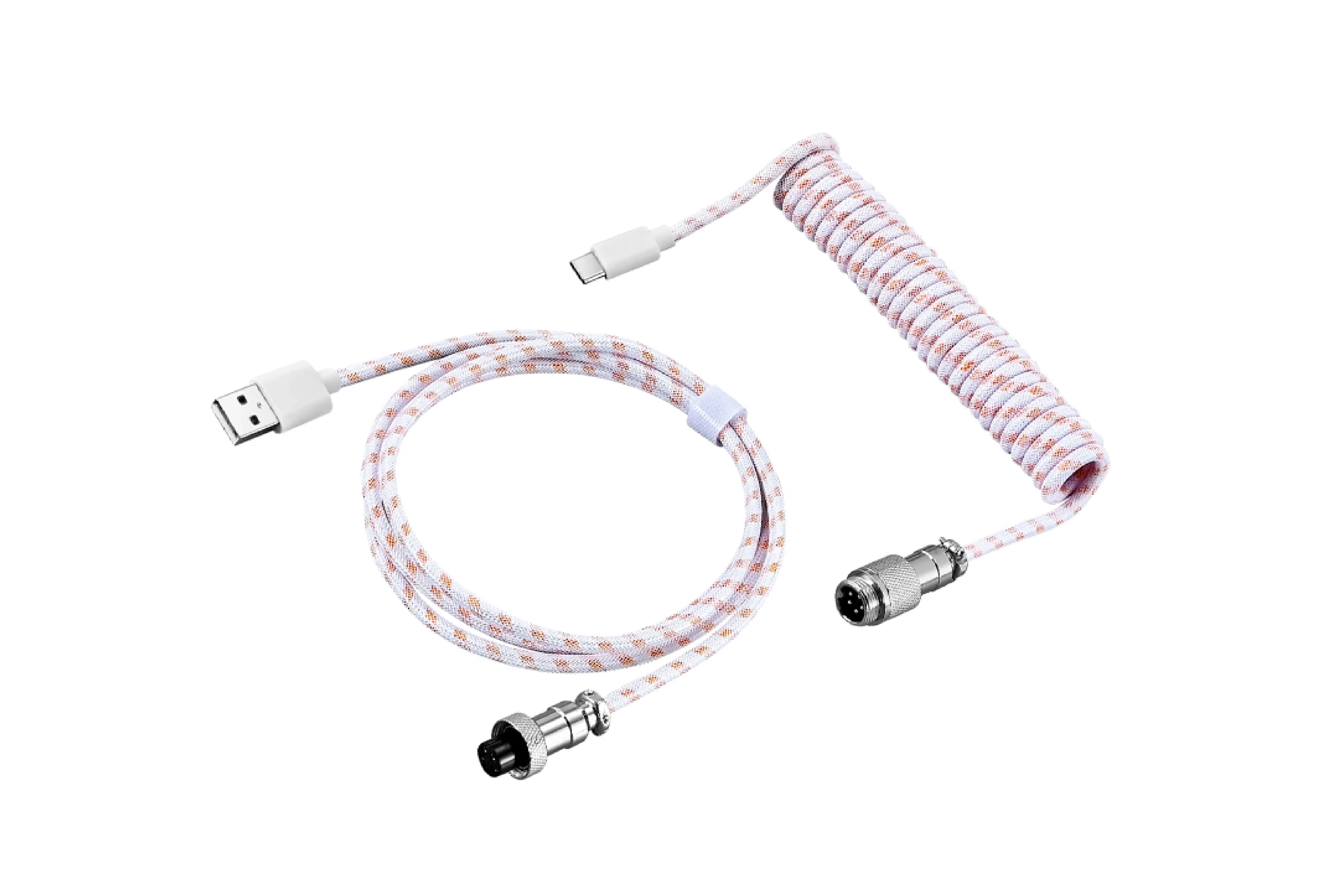 Type C USB Cable Mechanical Keyboard Orange&White