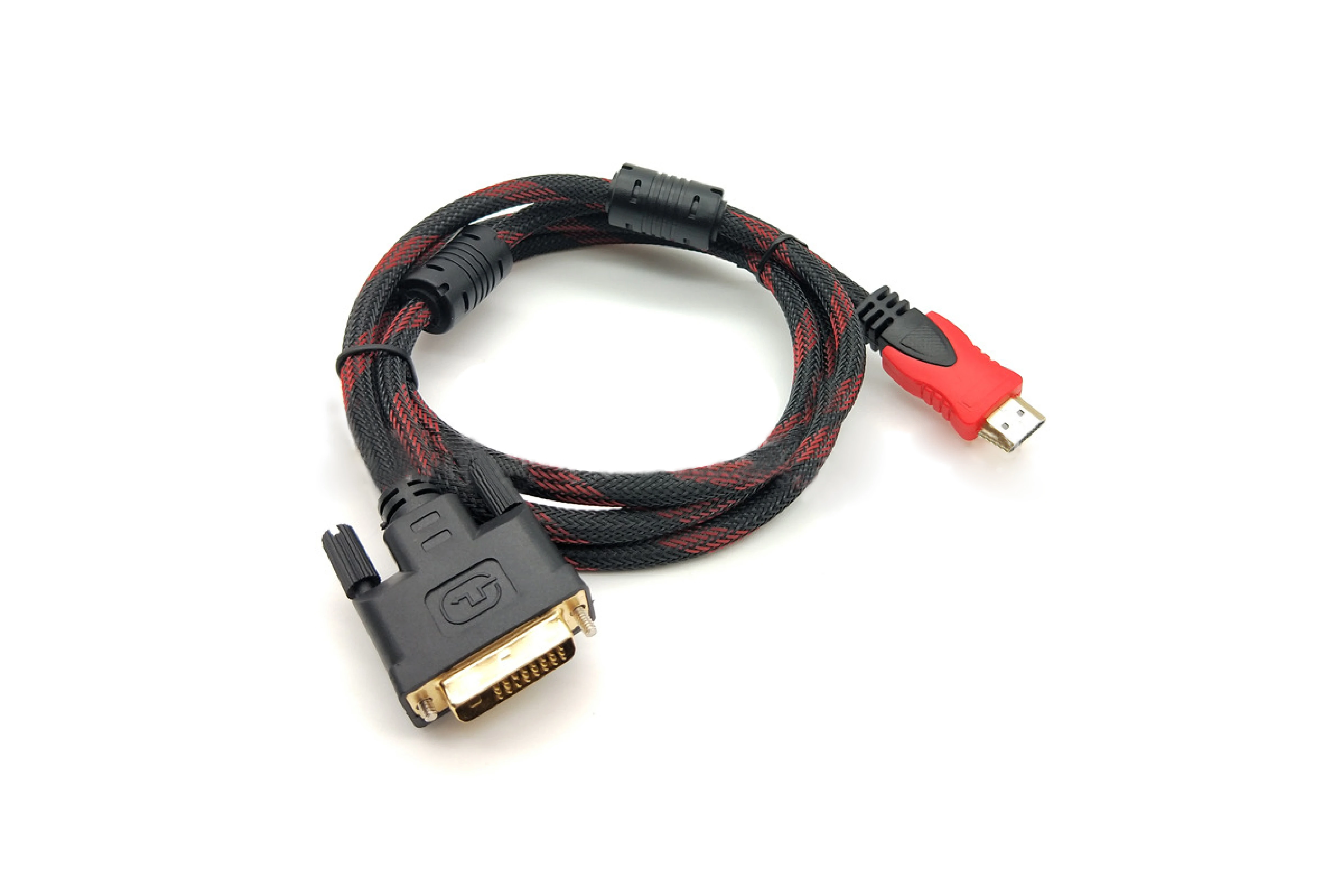 HDMI to DVI 1.5M Red + Black (2 Ways)