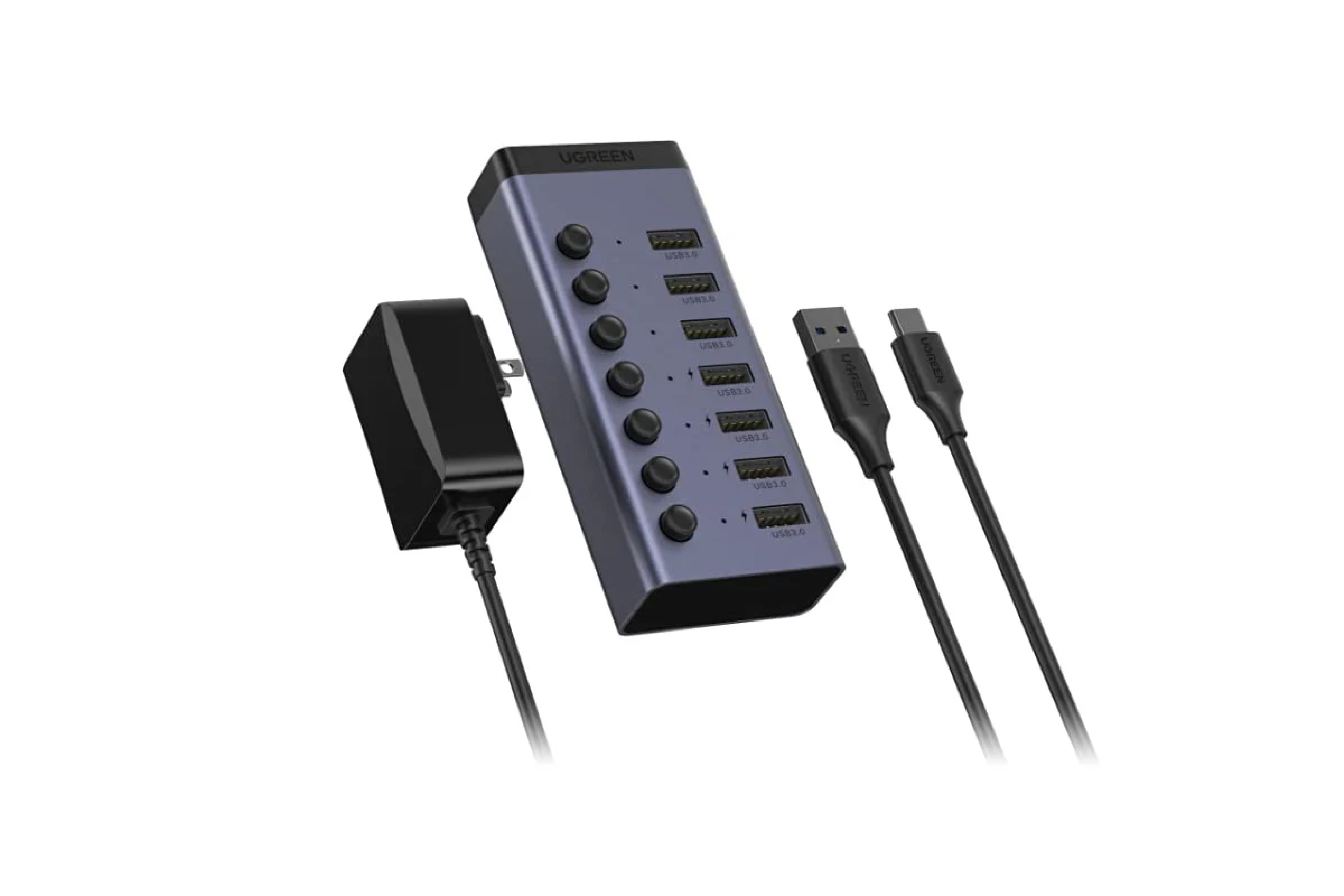 UGREEN 90305 7-Port USB 3.0 HUB With USB-B to USB 3.0 Male Cable