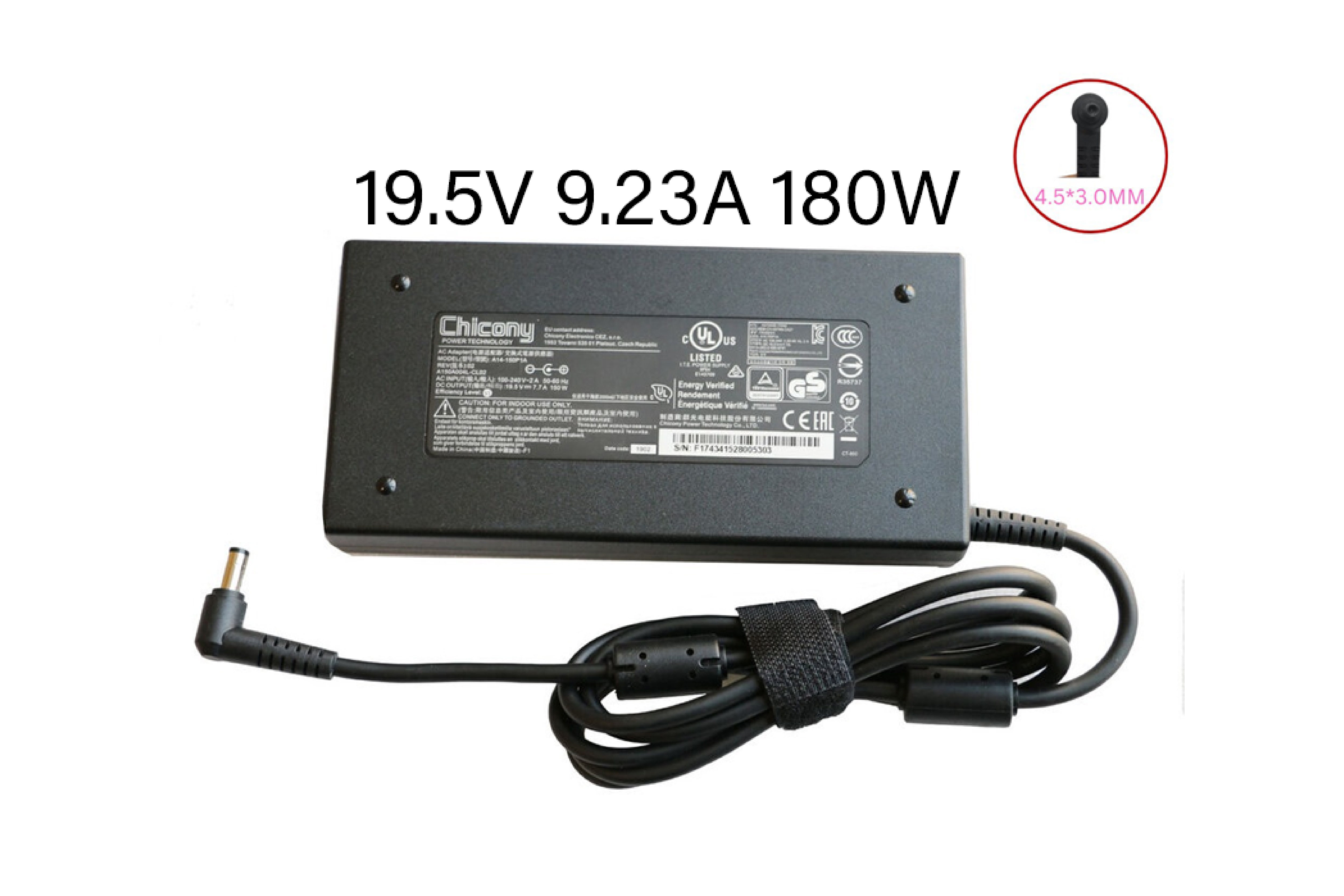 Adapter MSI 19.5V 9.23A (4.5*3.0) 180W Slim Original